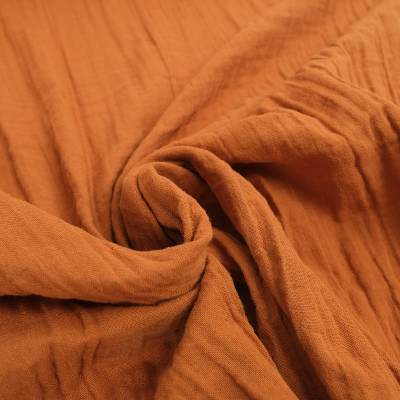 Organic Double Gauze, 130 cm, Camel - Maison Klem